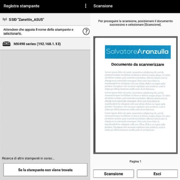 come scannerizzare un documento con stampante