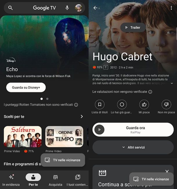 Come vedere film su Android Google TV