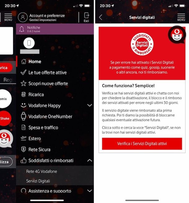 Come disattivare Tidal Premium Vodafone