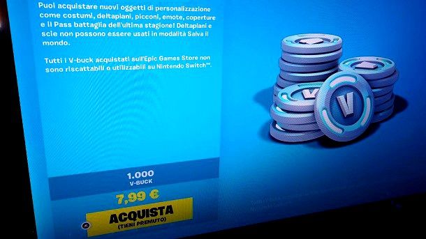 Come shoppare su Fortnite Acquisto V-Buck