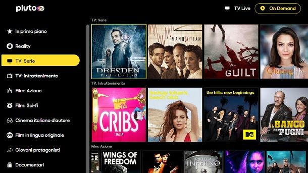 Serie TV gratis Pluto TV