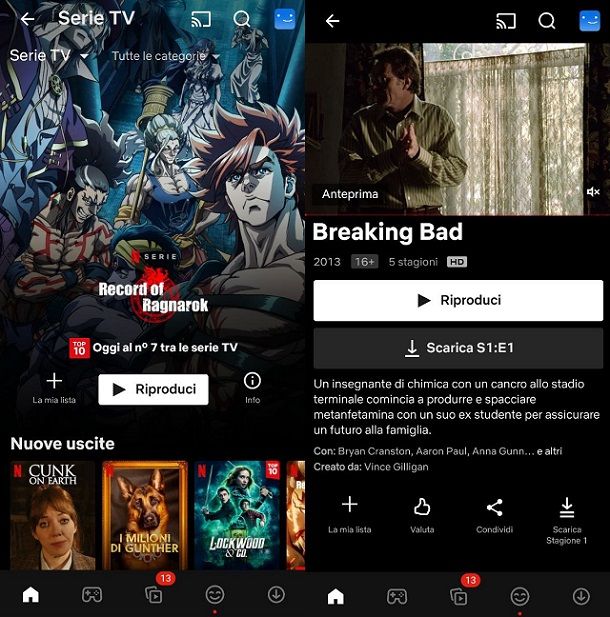 App per serie TV Netflix