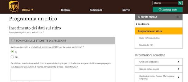 Come spedire con UPS