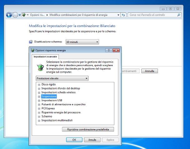 Come togliere lo standby dal PC: Windows 7