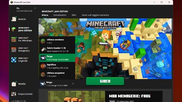 Minecraft Launcher Forge 1.12.2