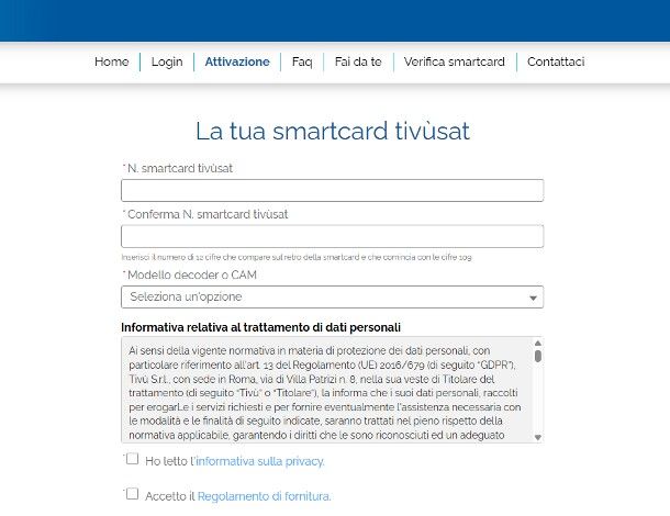 Come attivare tivùsat