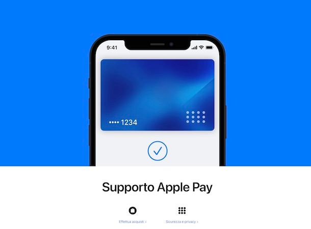 Apple Pay supporto