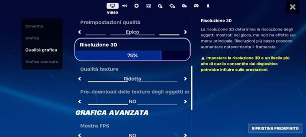 Come cambiare risoluzione su Fortnite per smartphone e tablet