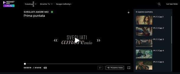 Mediaset Play infinity Web