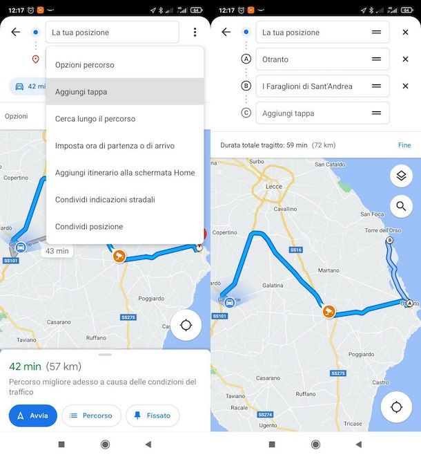 Come tracciare un percorso su Google Maps