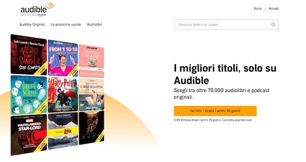 Audible: hai 3 mesi GRATIS se ti iscrivi adesso