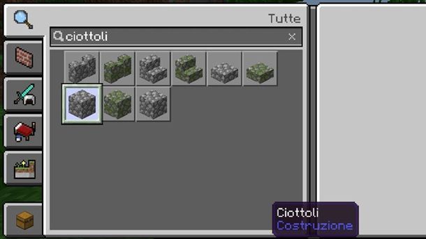 Incudine crafting ciottoli Minecraft Bedrock