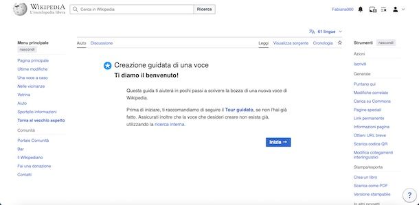 Scrivere una nuova voce