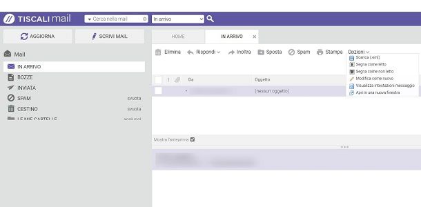 Come salvare mail Tiscali su PC