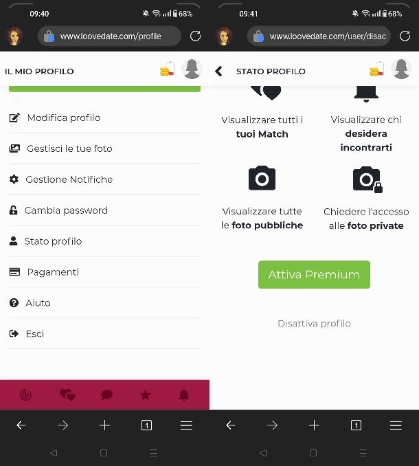 Come eliminarsi da Loovedate