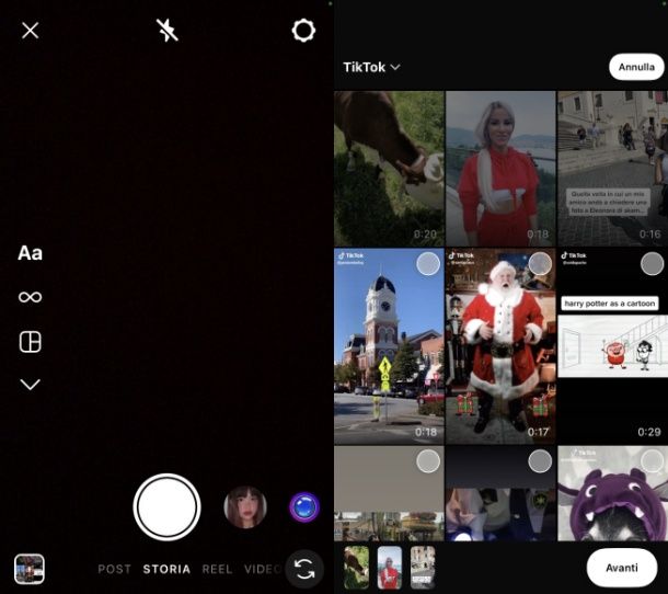 Come mettere più video nella stessa storia di Instagram