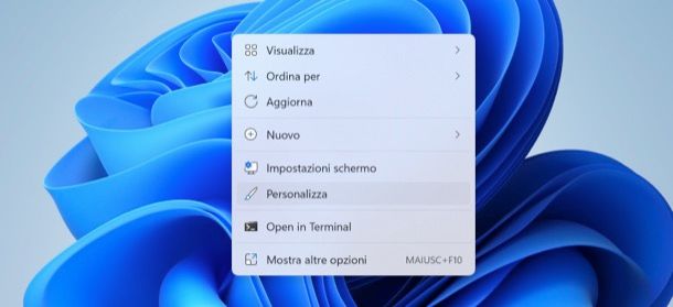 Cambiare sfondo desktop Windows 11