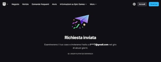 Richiesta cambio email