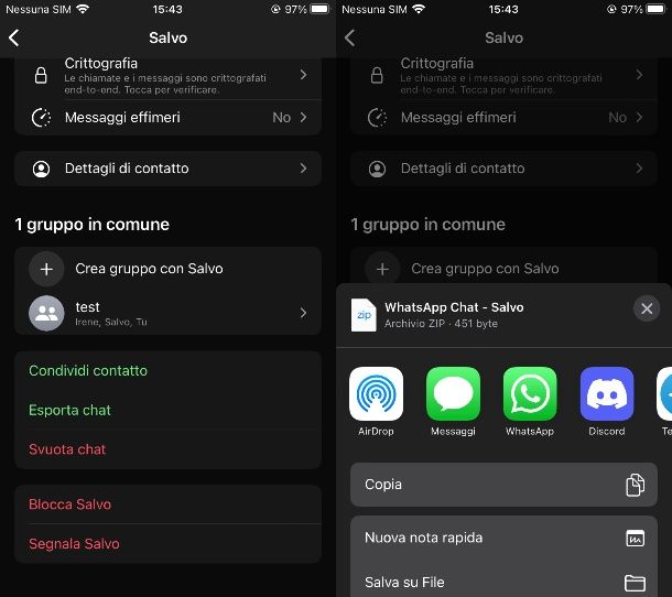 Inoltrare intere conversazioni