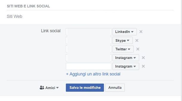 Come mettere link Instagram su Facebook