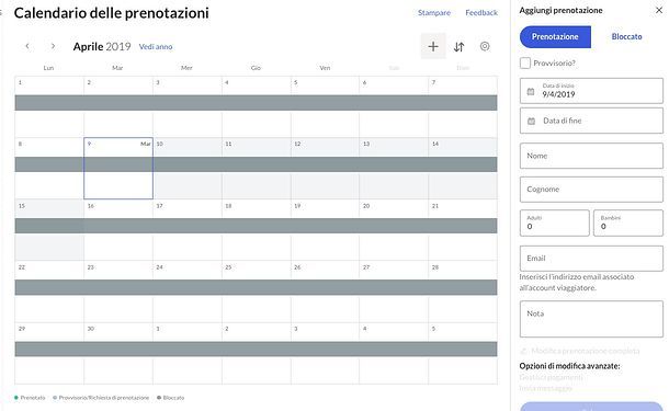 Calendari HomeAway