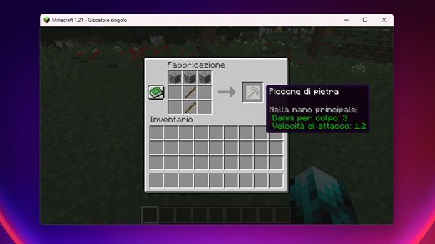 Come creare un piccone di pietra su Minecraft