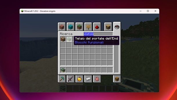 Telaio del portale dell'End Minecraft