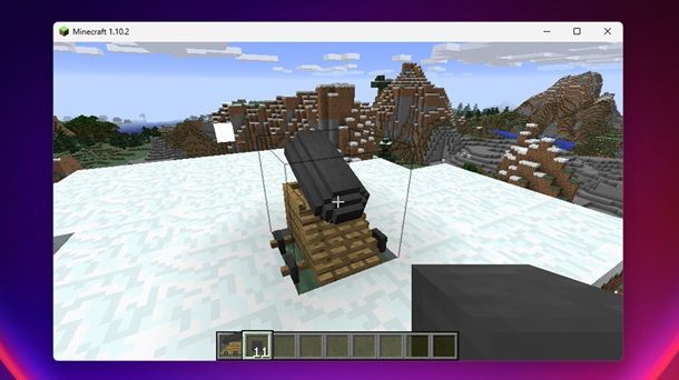 Cannone funzionante Minecraft