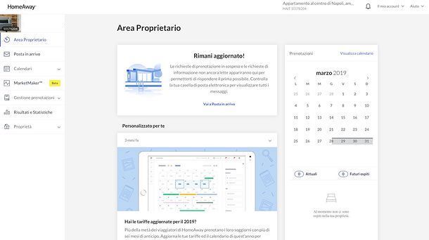 Area Proprietario HomeAway