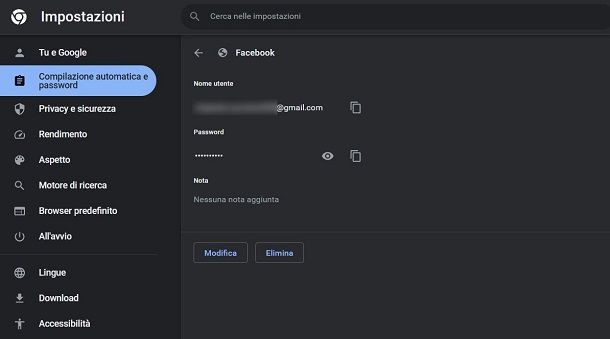 Come vedere la password di Facebook da computer