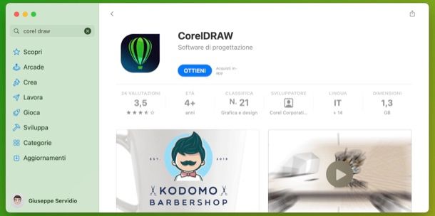 CorelDRAW Download dal Mac App Store