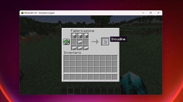 Come creare un'incudine su Minecraft