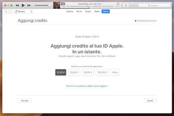 Come ricaricare iTunes