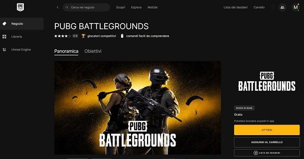 Come scaricare PUBG su PC da Epic Games