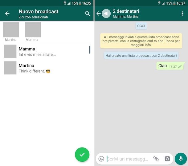 Come inviare un messaggio a tutti i contatti WhatsApp per Android