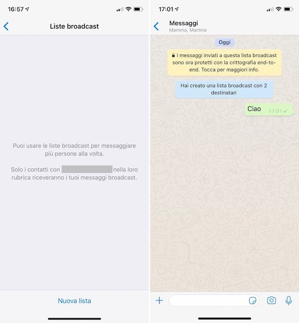 Come inviare un messaggio a tutti i contatti WhatsApp da iPhone