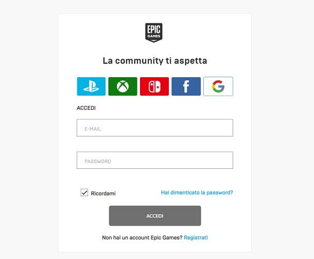 Login Epic Games