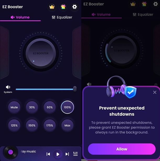 EZ Booster App aumentare volume Android