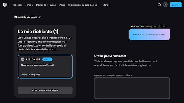 Assistenza Fortnite