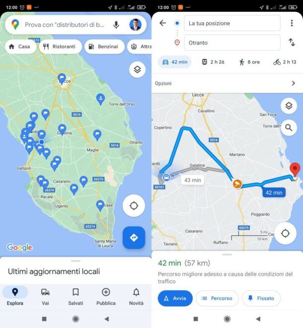 Come tracciare un percorso su Google Maps