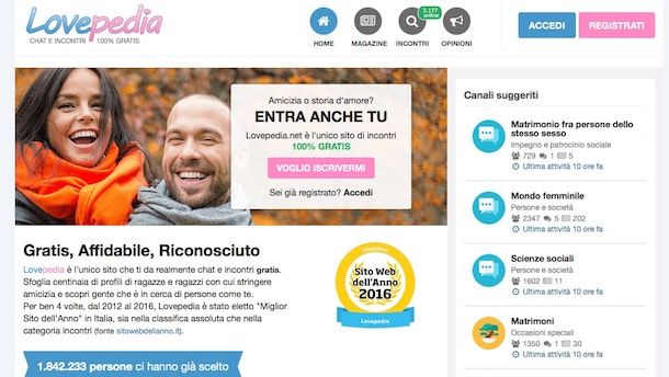 Come cancellarsi da Lovepedia