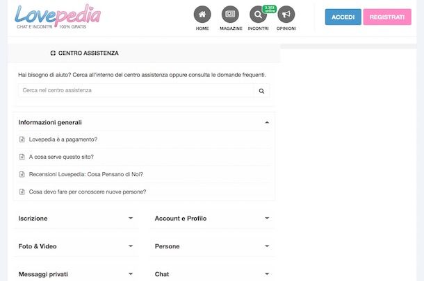 Come cancellarsi da Lovepedia
