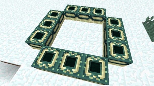 Portale End costruito Minecraft