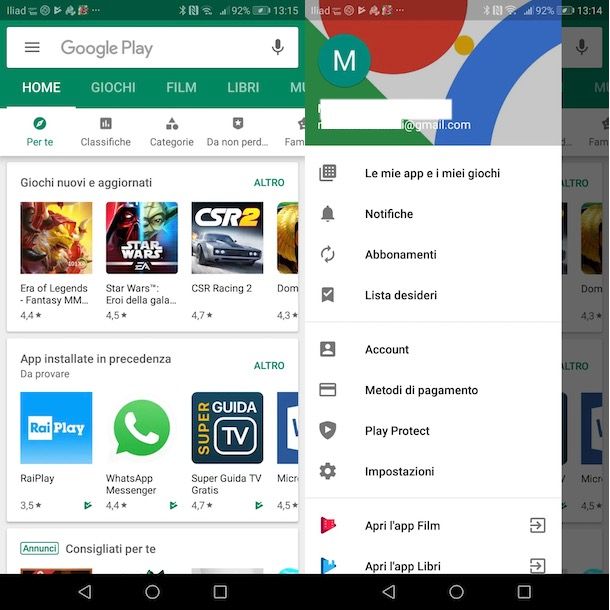 Disattivare abbonamento Google Play