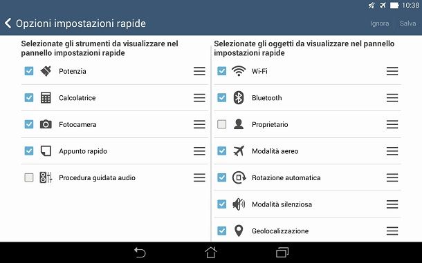 personalizzazione centro notifiche android