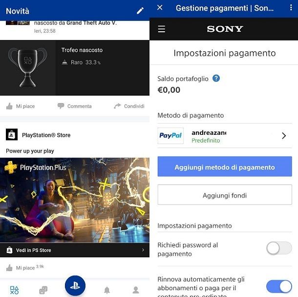 Come pagare su PlayStation Store