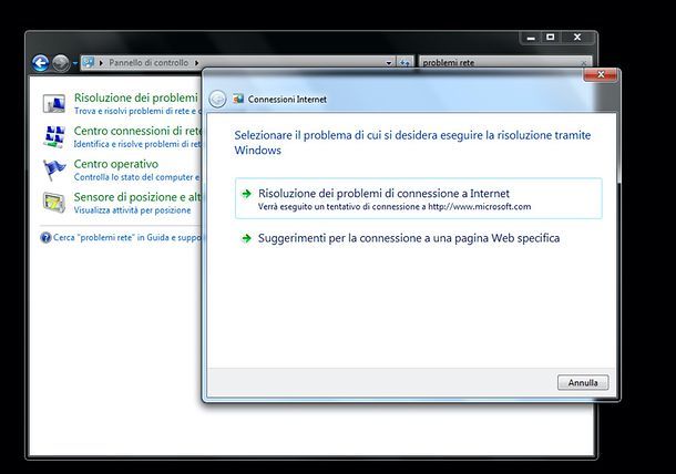 Risoluzione problemi Windows 7