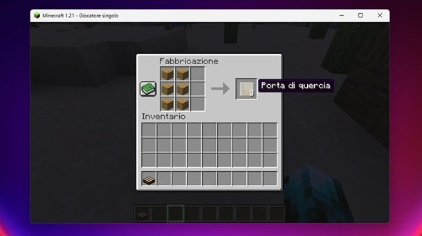 Porta di quercia Minecraft