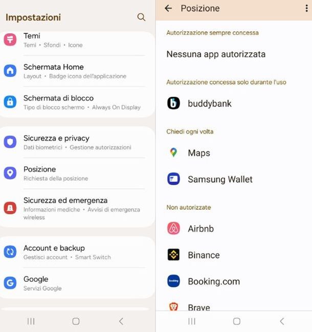 Disattivare localizzazione Android