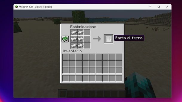 Porta di ferro Minecraft
